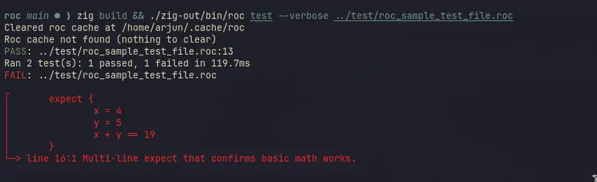 Enhanced Test Error Output